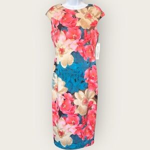 Maggy London Size 6 Women’s Multicolor Floral Sleeveless Dress